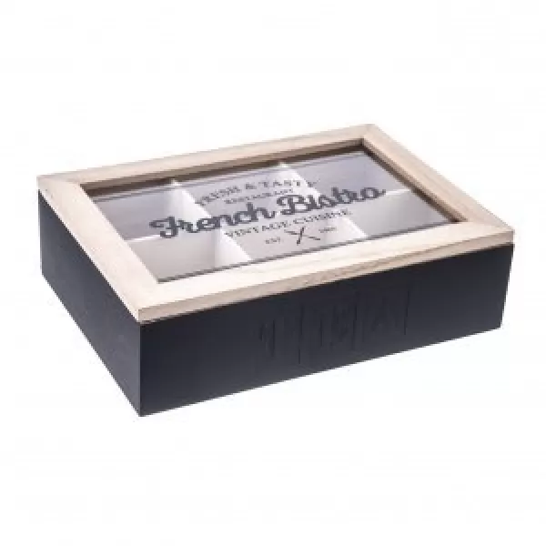 Box na čaj dřevo 24x17x7 cm