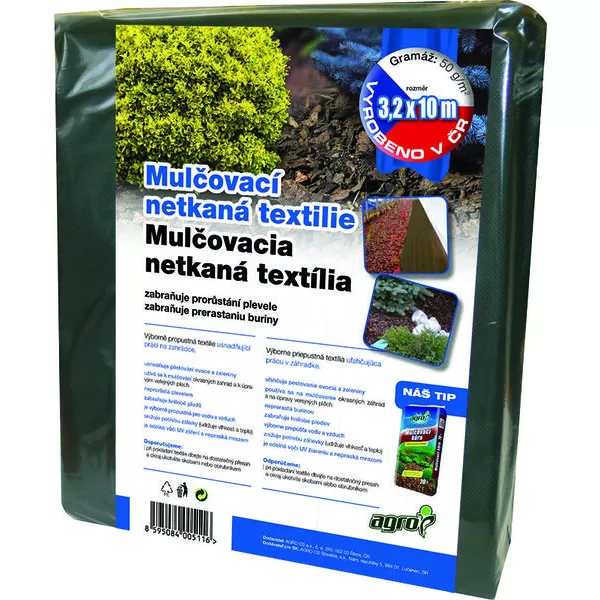 AGRO 3,2 x 10 m Mulčovací netkaná textilie černá