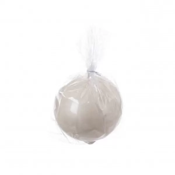Svíčka koule lesk krémová 90 g pr. 6 cm