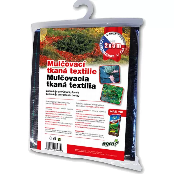 AGRO 2 x 5 m Mulčovací tkaná textilie černá