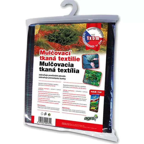 AGRO 1 x 5 m Mulčovací tkaná textilie černá