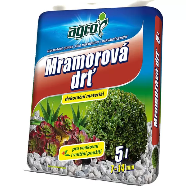 AGRO drť Mramorová 7 - 14 mm 5 l