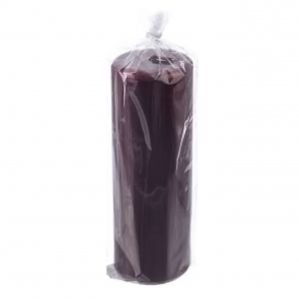 Svíčka válec lesk bordó 673 g 7x20 cm