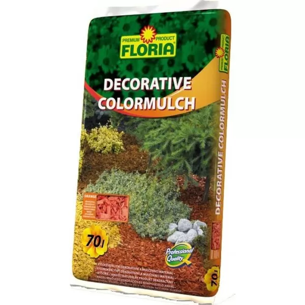 FLORIA Decor. ColorMulch oranžová 70 l