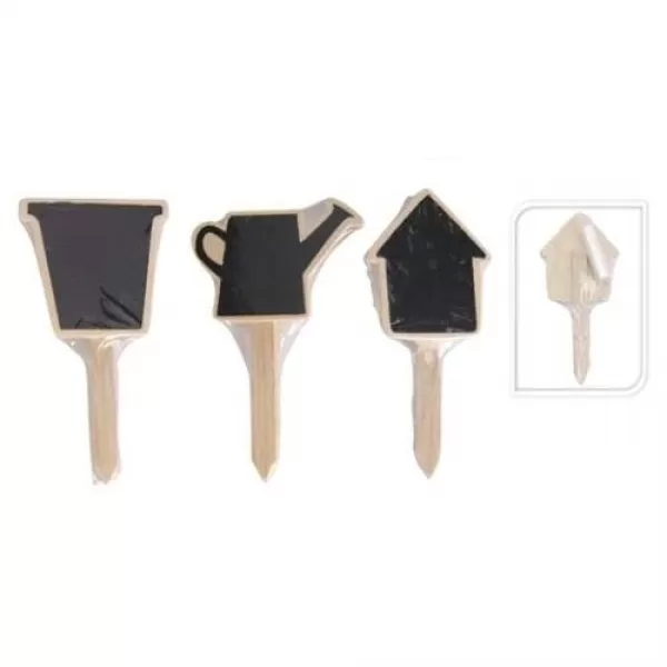Zápich dřevo k bylinkám/květinám 11 cm