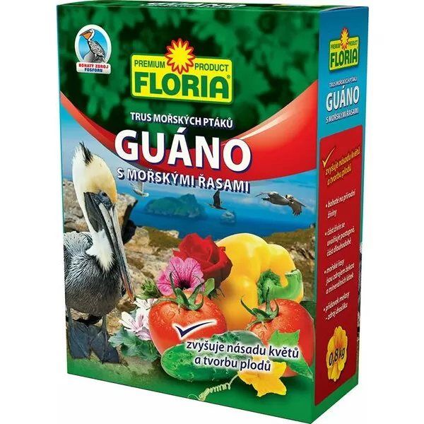 FLORIA Guáno s mořskými řasami 0,8 kg - NOVINKA