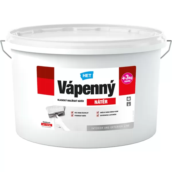 HET Vápenný nátěr 12kg+3kg zdarma