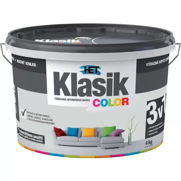 HET Klasik COLOR 0117 - šedý platinový - 4kg