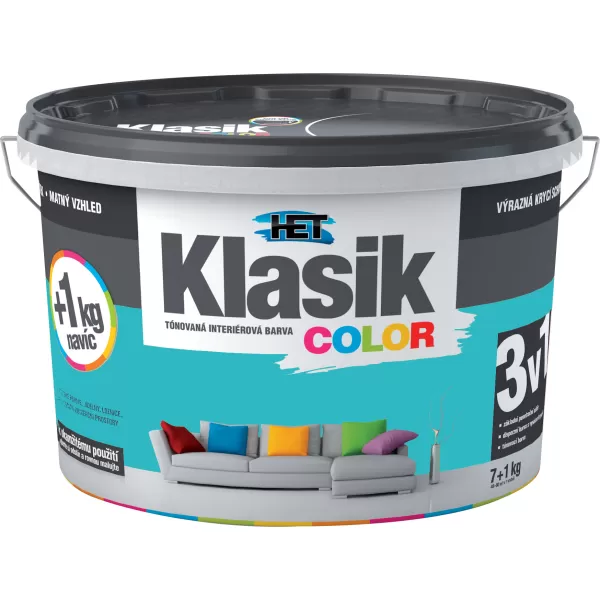 HET Klasik COLOR 0588 - zelený tyrkysový - 7kg + 1kg
