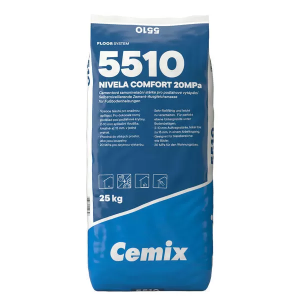 CEMIX 5510 samonivelační stěrka cementová NIVELA COMFORT 20Mpa 25Kg (48ks)