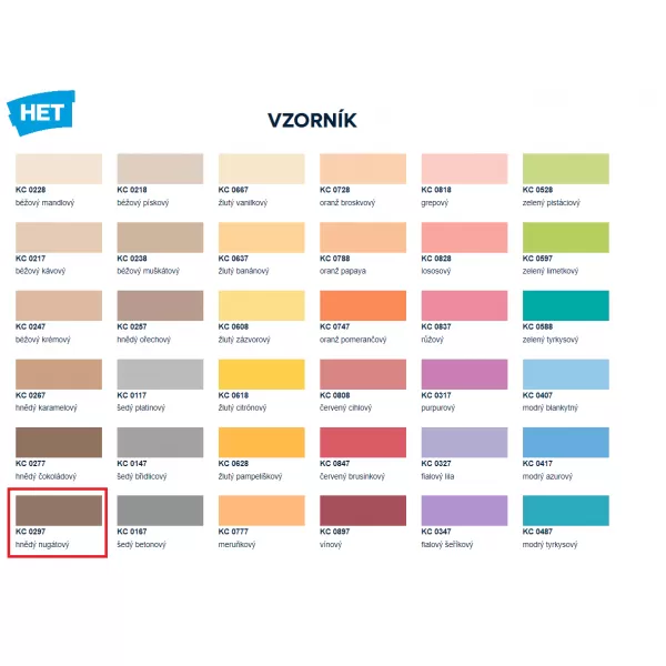 HET Klasik COLOR 0297 - hnědý nugátový - 1,5kg