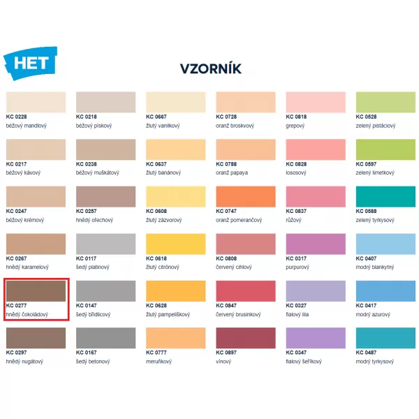 HET Klasik COLOR 0277 - hnědý - 1,5kg