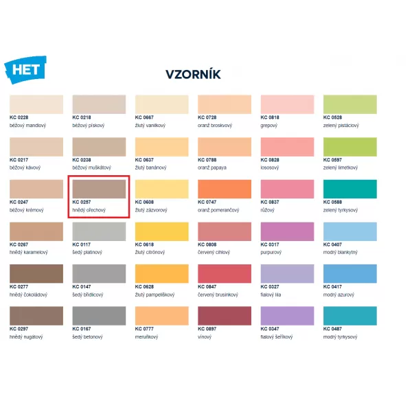 HET Klasik COLOR 0257 - hnědý ořechový - 4kg