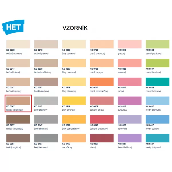 HET Klasik COLOR 0267 - světle hnědý - 1,5 kg