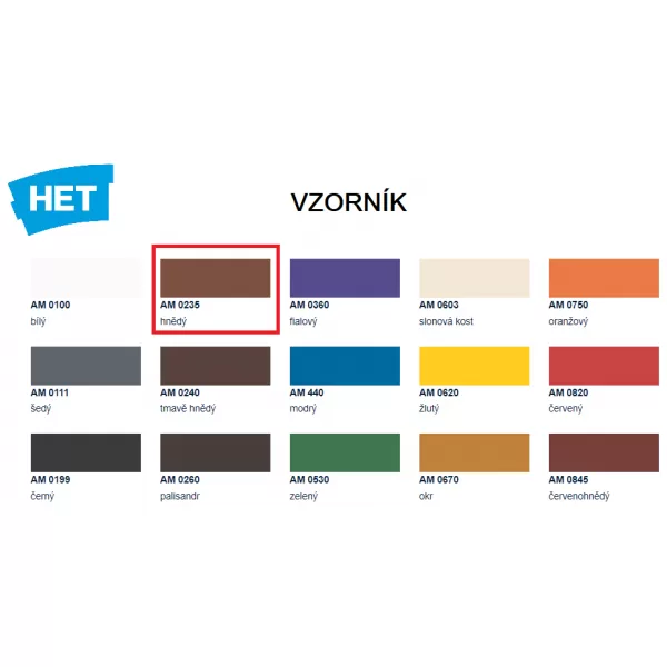 HET Akryl mat - 0235 hnědý - 0,7kg