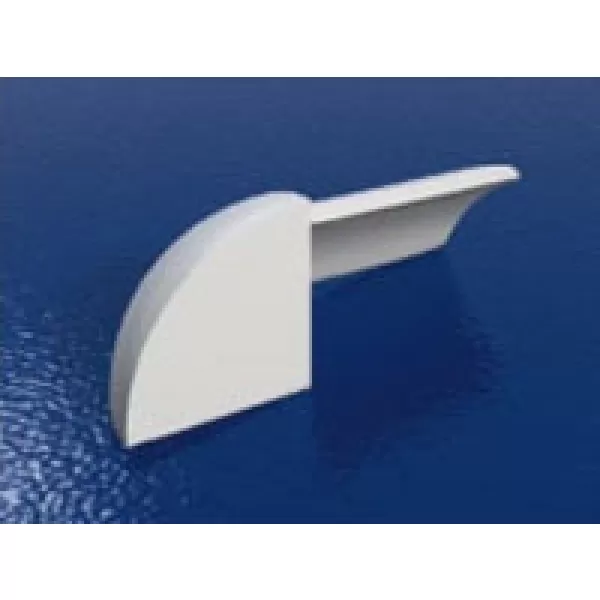Růžky PVC oblý 9mm sv. šedý