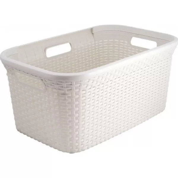 Koš na čisté prádlo RATTAN 45l - krémový