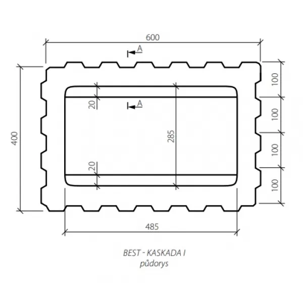 BEST-KASKÁDA I /25cm karamelová