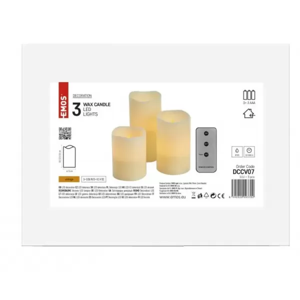 EMOS 3LED RND CAND FLICKER VNT RM DCCV07