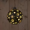 NIPEKO Dekor.koule černá 15cm LED