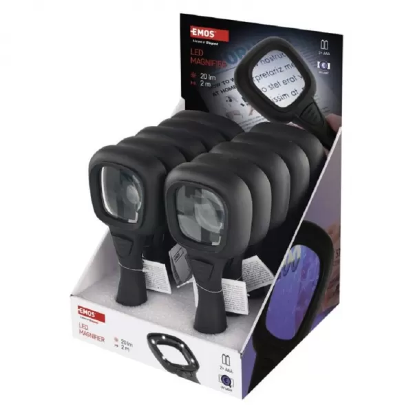 EMOS LED lupa s UV světlem