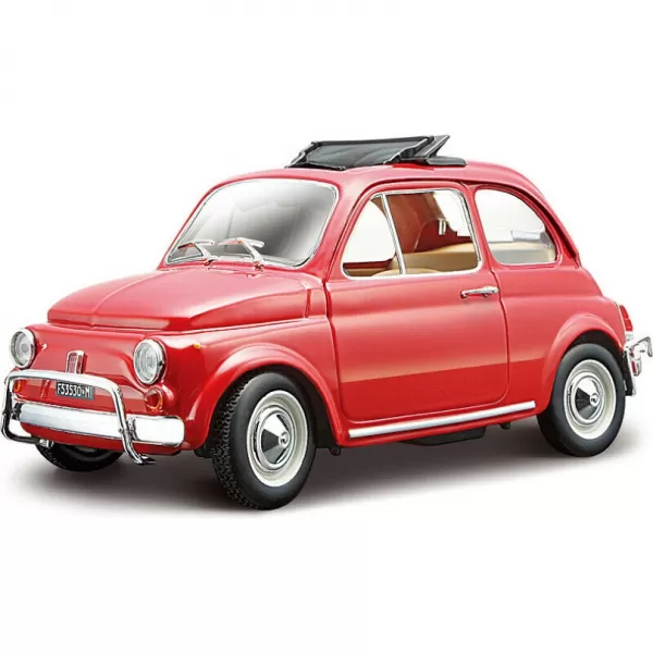 Bburago - Auta HOBBY, Fiat 500L (1968), červená, 1:24
