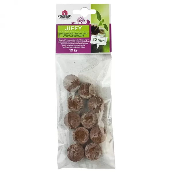 Jiffy Rosteto 22mm síťka (10 ks)