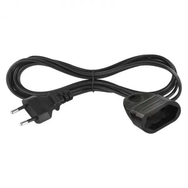 EMOS Dvoužil.pohyblivý př.1,5m 2,5A černý PC01301