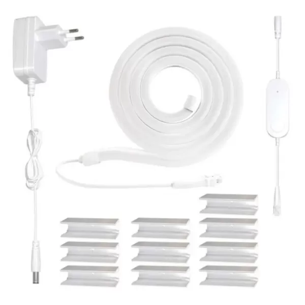 EMOS GoSmart ohebný LED pásek NEON bílý, 3 m, 23 W, RGBIC stmívatelný, WiFi