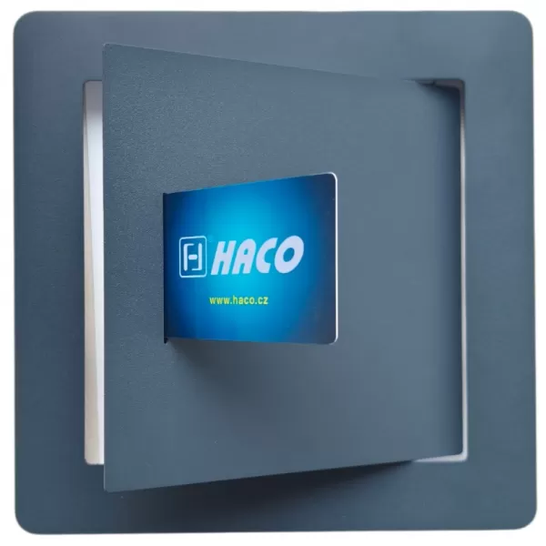 Dvířka hliníková Exkluziv Antracit 200x200mm HACO