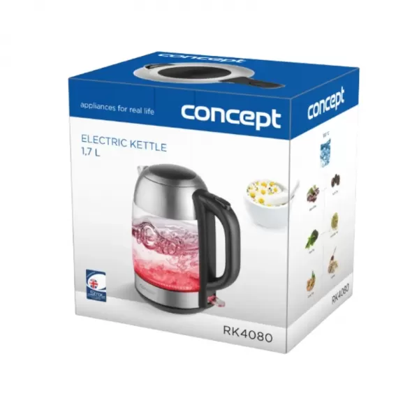 CONCEPT RK4080 Rychlovarná konvice skleněná 1,7l