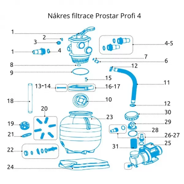 MARIMEX Trn hadicový s těsněním filtrace ProStar Profi
