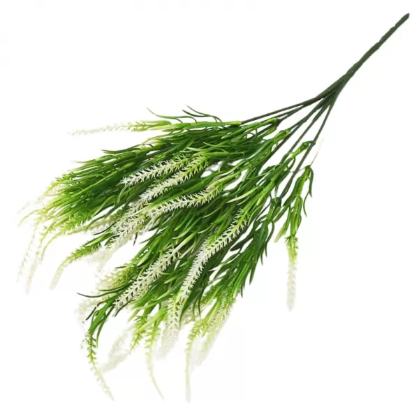 Dekorace - Vřes keřík 35cm bílá