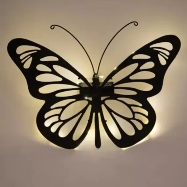 NIPEKO LED Motýl solární světlo metal TB 1xAA 35x25cm