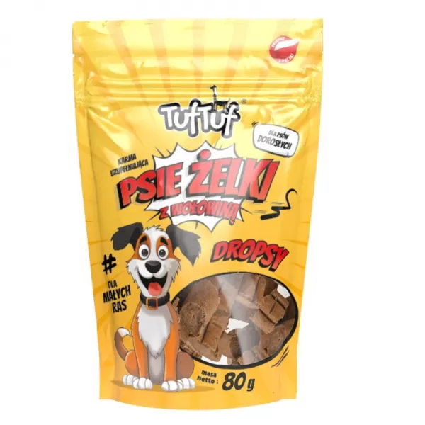 JUKO TufTuf super měkké hovězí kostky pro malá plemena 80g