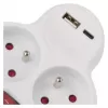 EMOS Zásuvka rozbočovací 2x vyp. 1xUSB-A+1xUSB-C