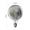 EMOS LED žárovka DECO G125 Smoked 4,5W 180lm E27 WW+