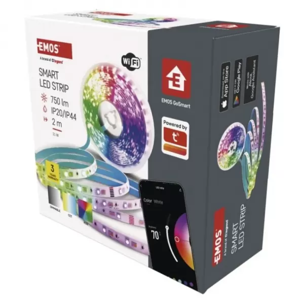 EMOS GoSmart LED pásek WiFi 2m, 11W, 750lm, RGB/CCT
