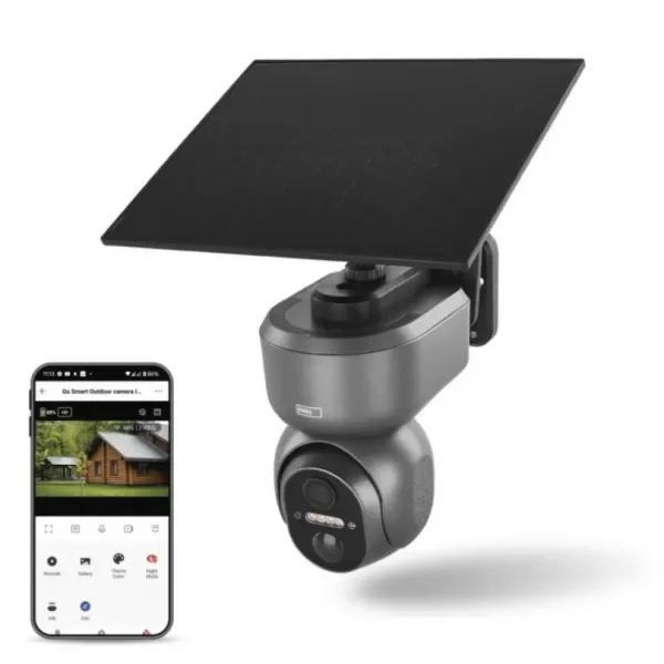 EMOS GoSmart venkovní otočná kamera IP-6000 OWL s 4G/LTE, šedá