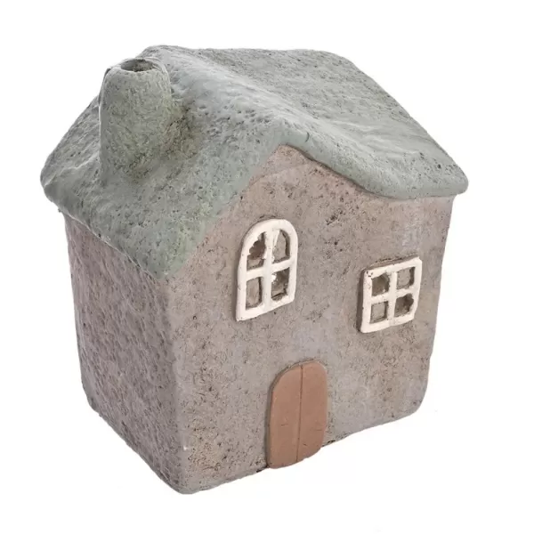 Domeček polyresin šedý 24x16x26 cm