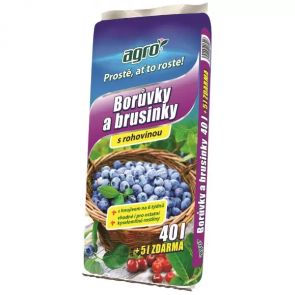 AGRO Substrát pro borůvky a brusinky 40l+5l zdarma