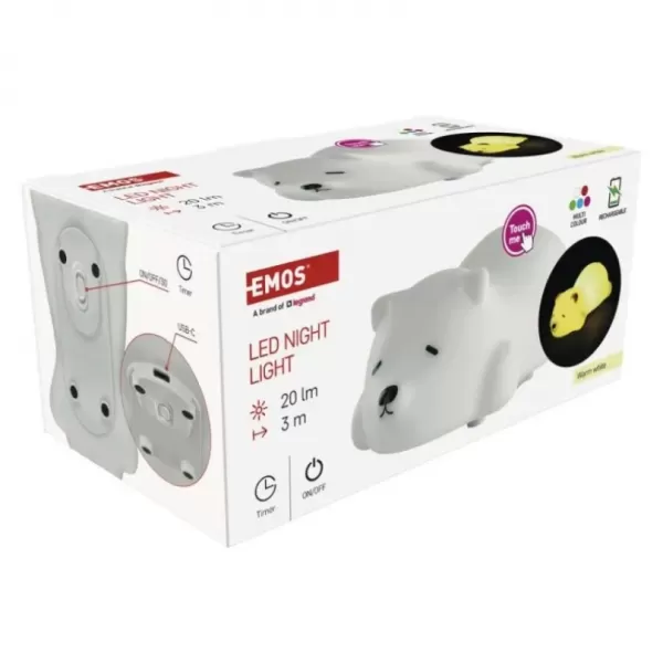 EMOS LED noční světlo medvěd P3325, nabíjecí