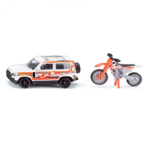 SIKU Blister - Land Rover Defender with KTM Motorbike