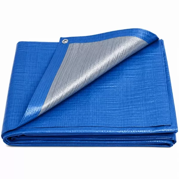 Plachta PE zakrývací 5x5m 70g/1m2 modro-stříbrná