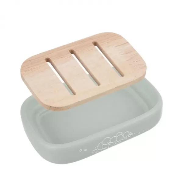 Sada koupelnová polyresin/gum. dřevo GREENISH 3 ks