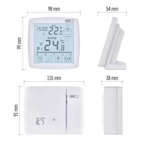 EMOS Pokojový programovatelný bezdrátový OpenTherm termostat P56A11