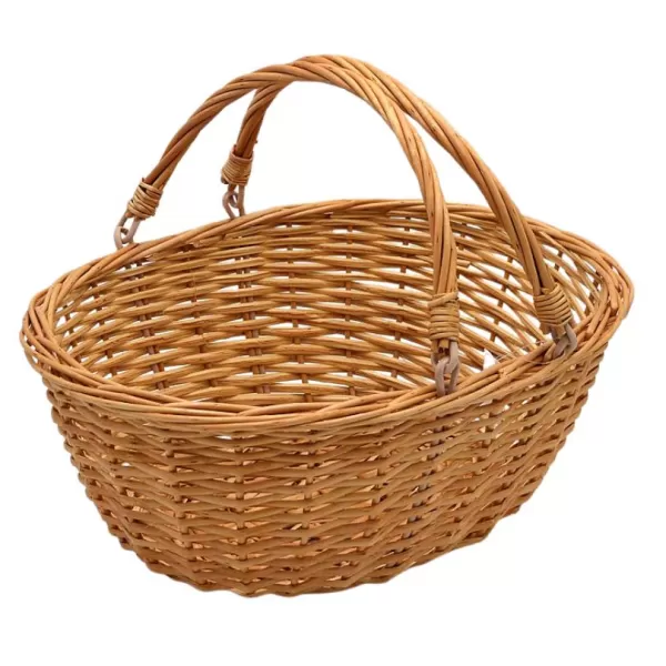 Dekorace - Koš vrba pohyblivá ucha ovál 41x32x15cm