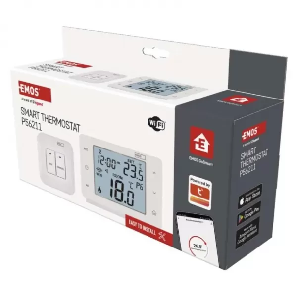 EMOS Pokojový programovatelný bezdrátový WiFi GoSmart termostat P56211
