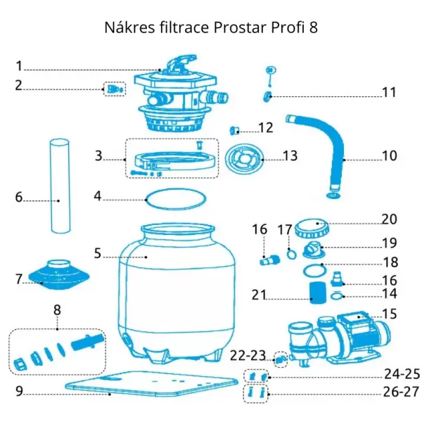 MARIMEX Trn hadicový s těsněním filtrace ProStar Profi