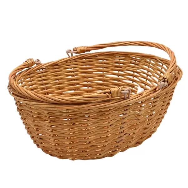 Dekorace - Koš vrba pohyblivá ucha ovál 41x32x15cm